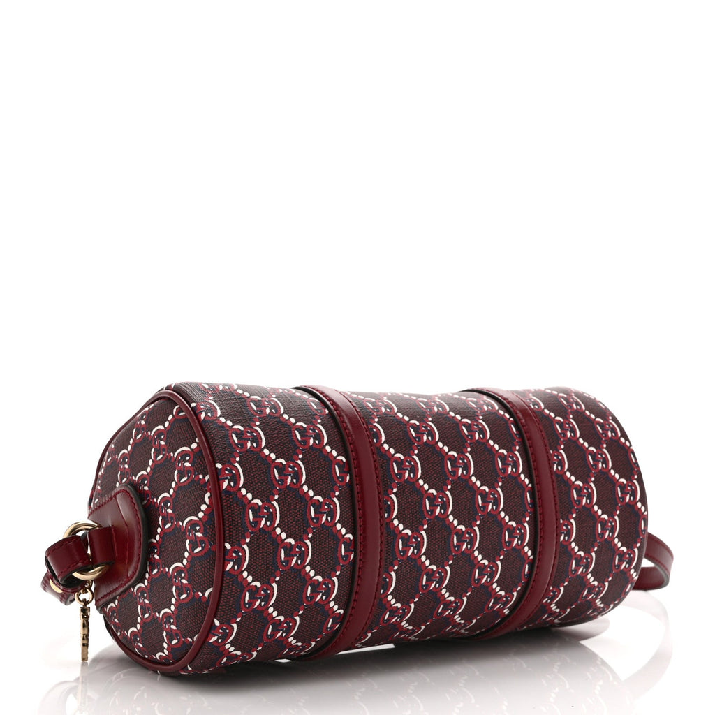 GG Shadow Monogram Ophidia Top Handle Bowler Bag  Rosso Ancora Red