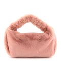 Faux Fur Mini Scrunchie Bag Pink
