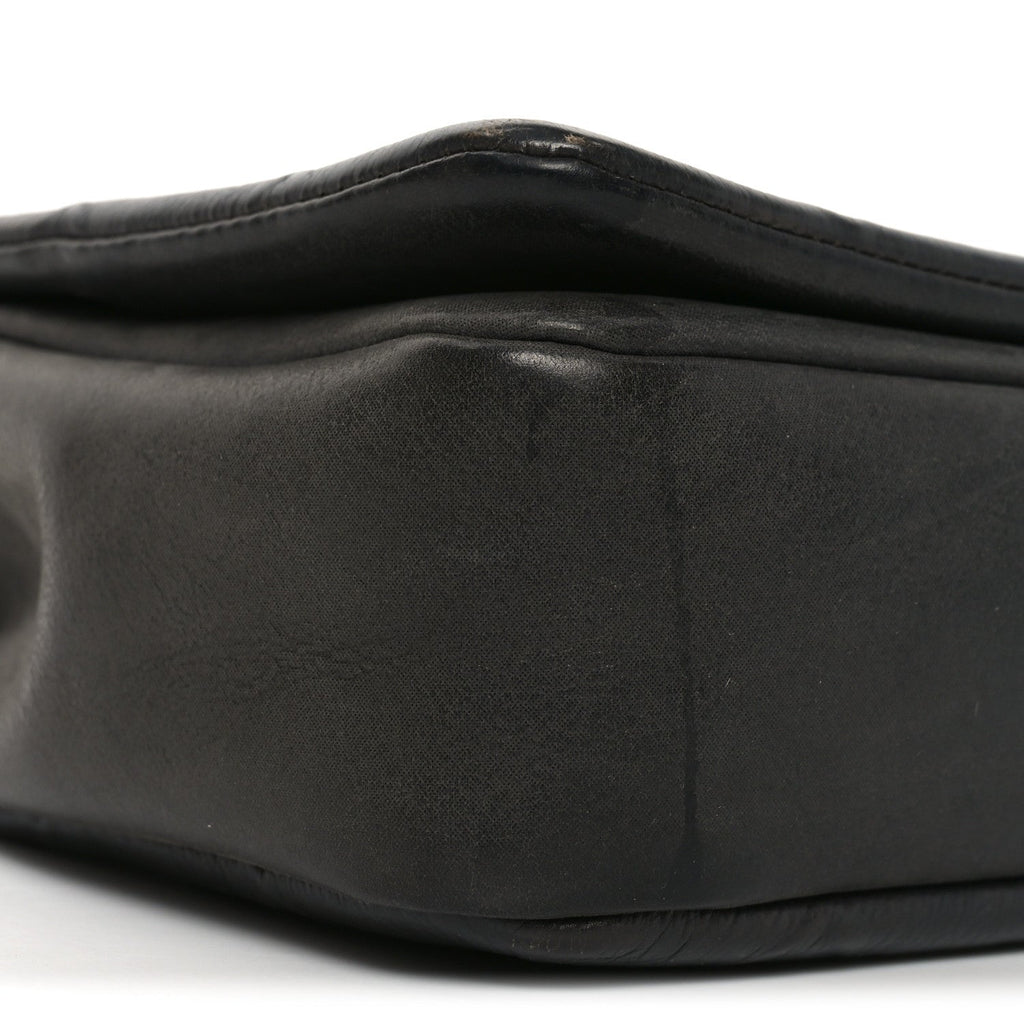 Calfskin Diamond Embossed Medium New Chic Flap Dark Grey