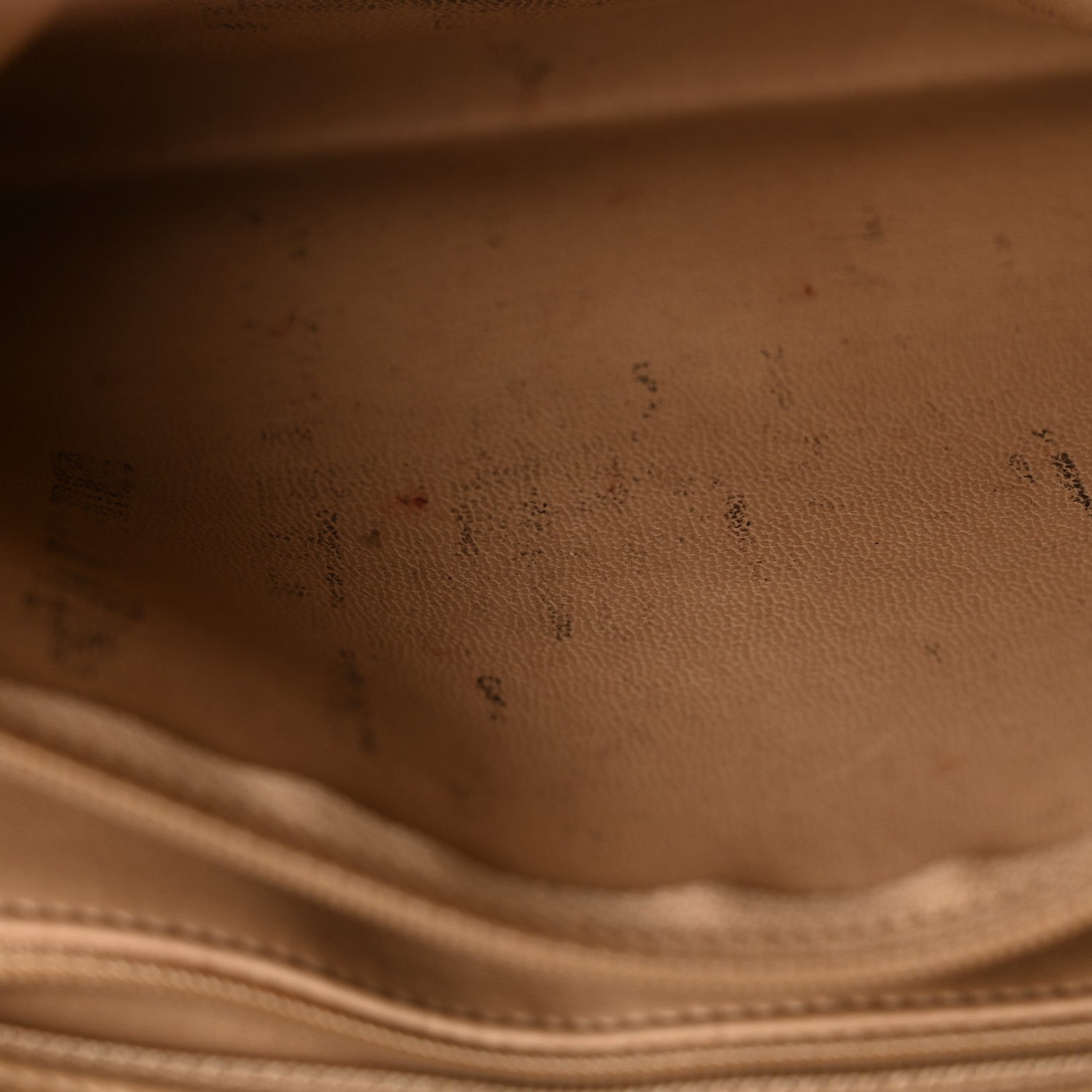 Lambskin Quilted Shopping Tote Beige