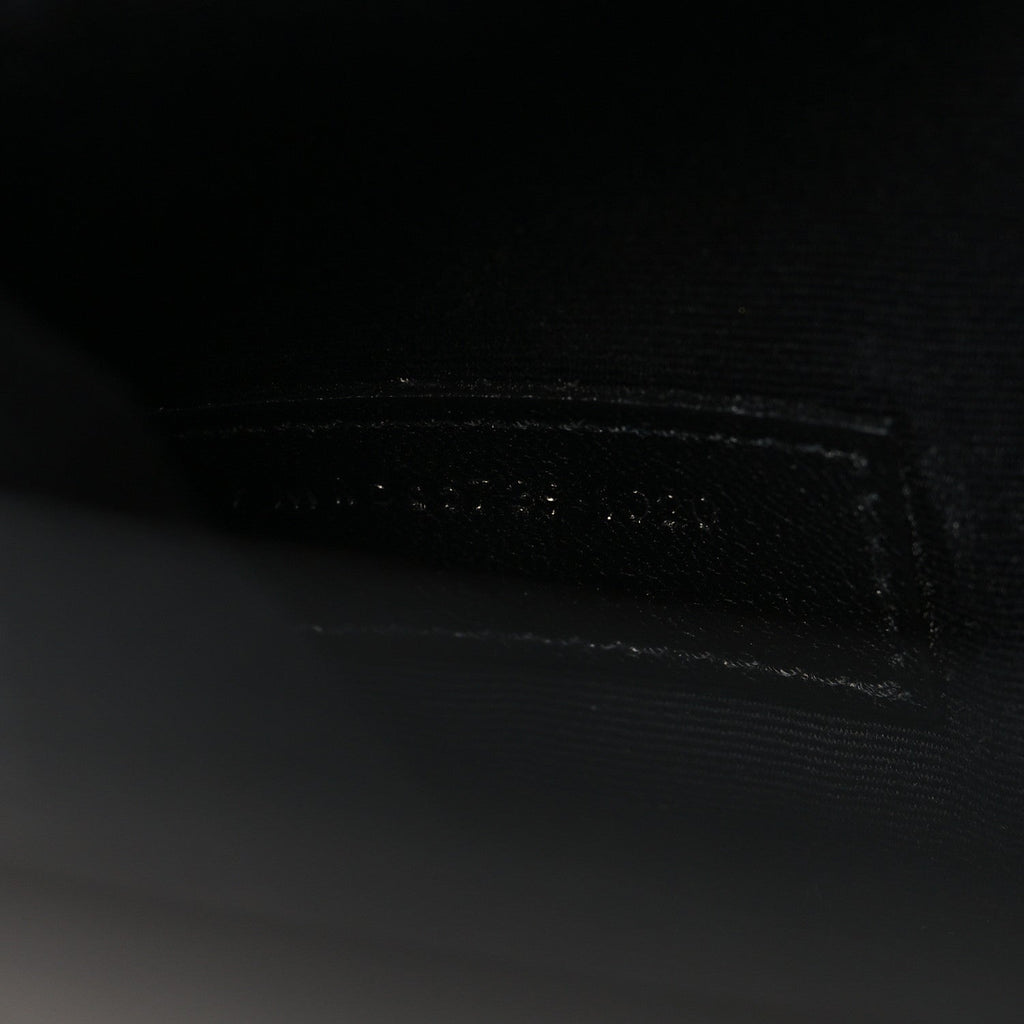 Calfskin Crocodile Embossed Uptown Monogram Pouch Black