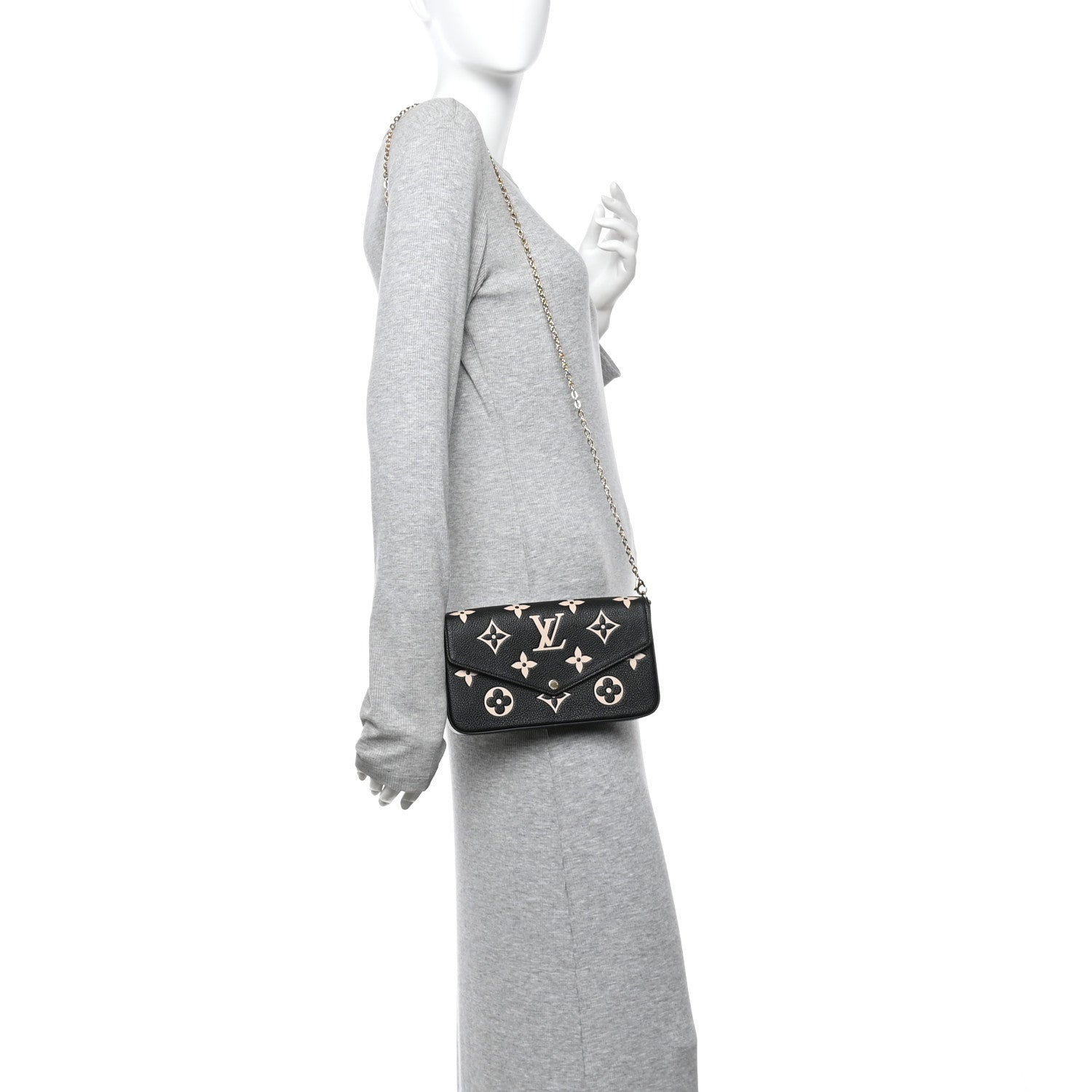 Empreinte Monogram Giant Felicie Pochette Black Beige