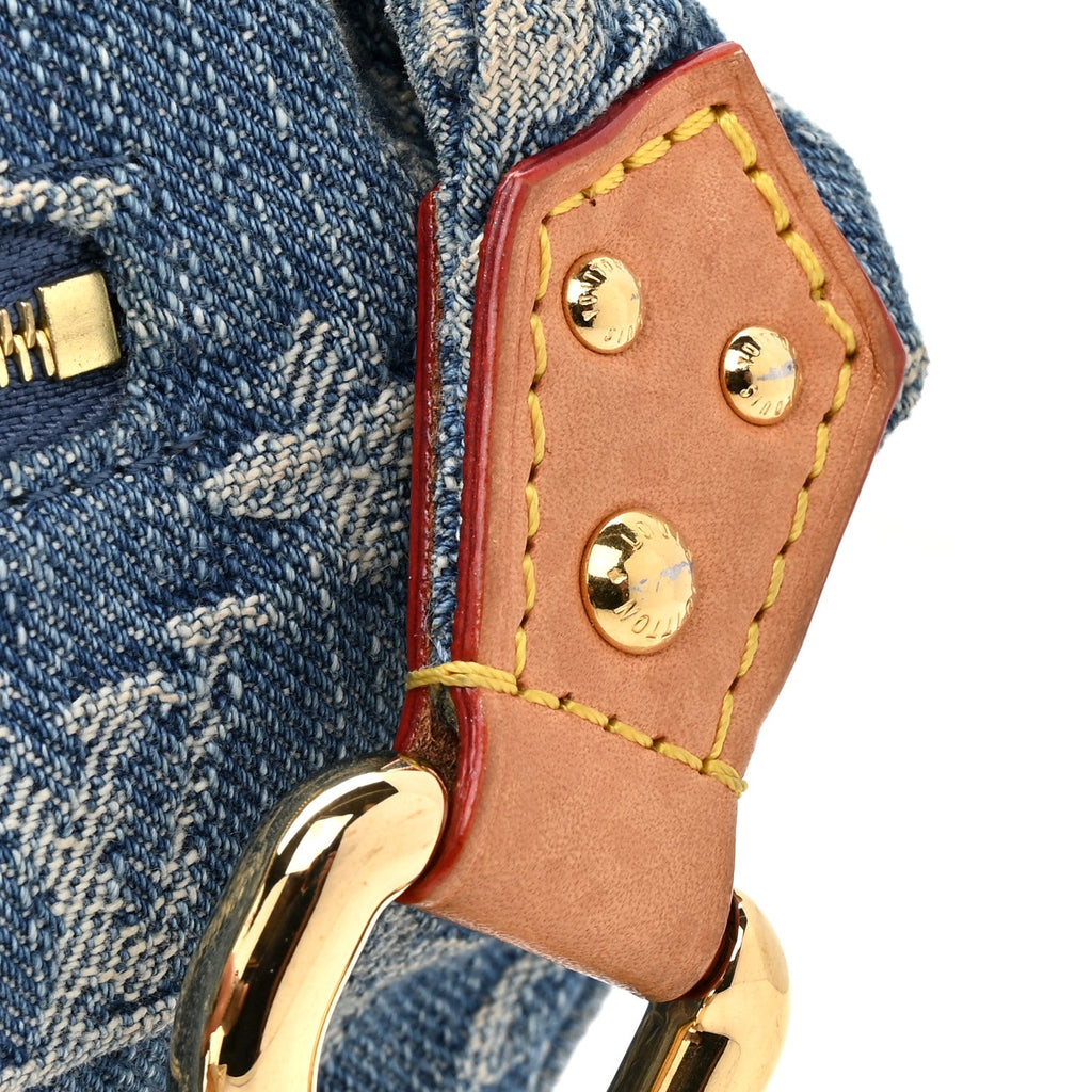 Monogram Denim High Rise Bumbag Blue