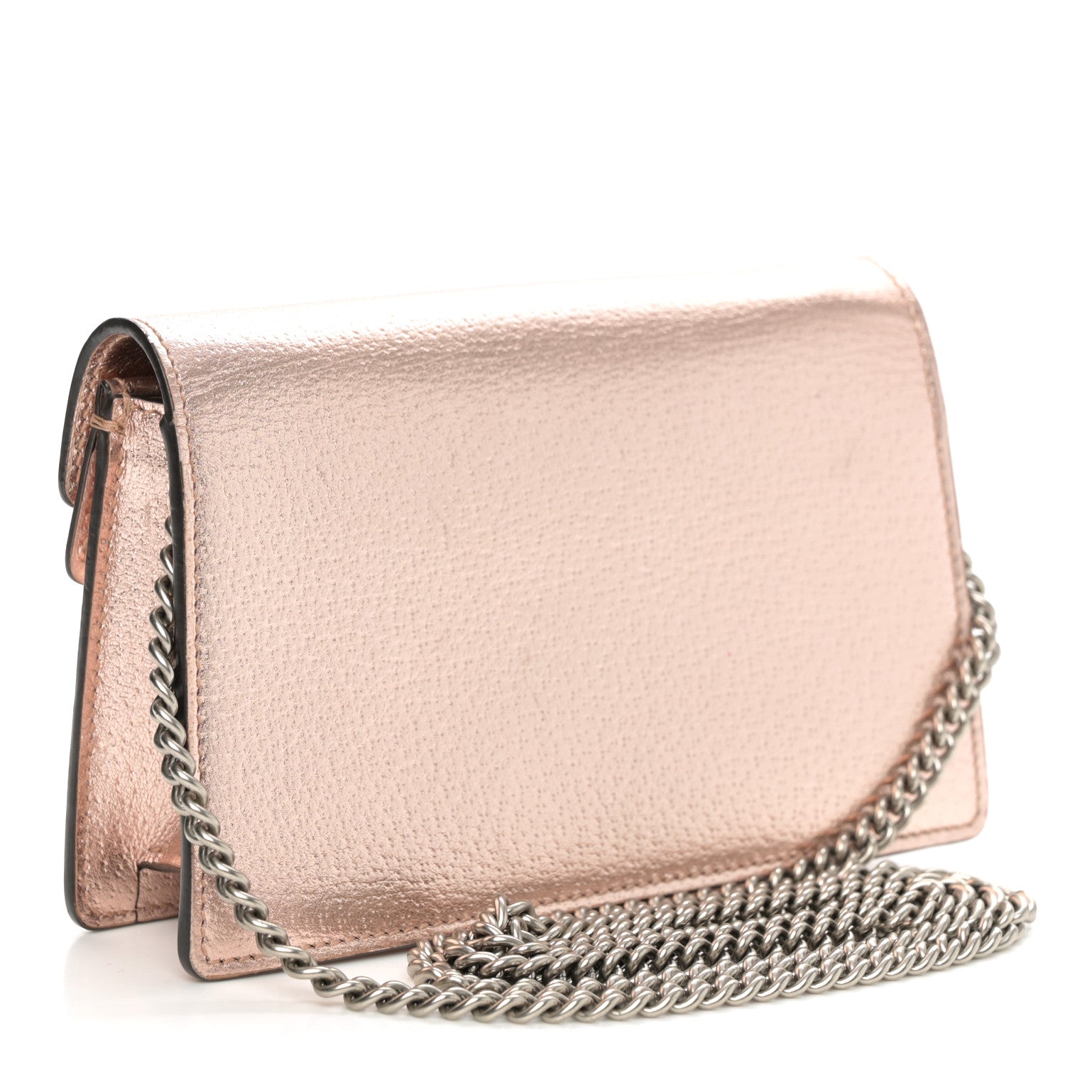 Metallic Calfskin Super Mini Dionysus Shoulder Bag Rose Gold