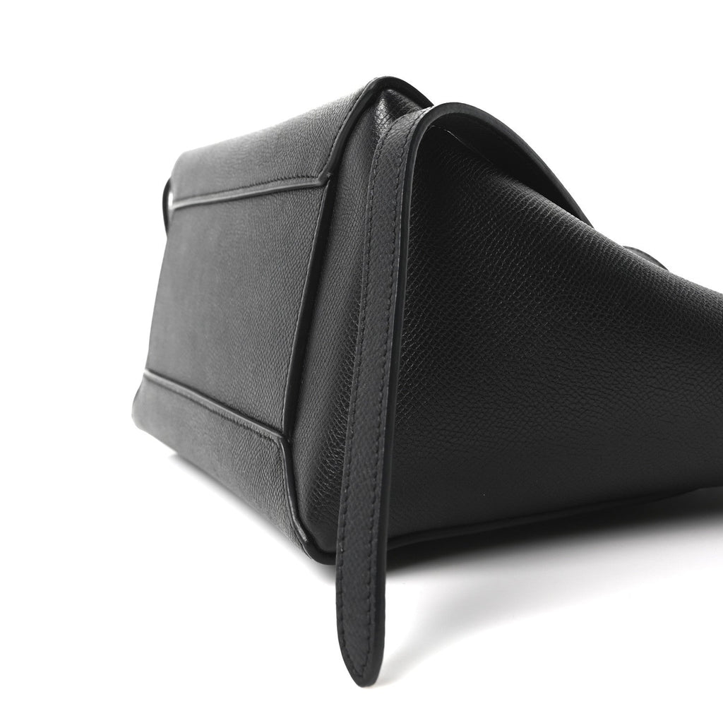 Grained Calfskin Micro Belt Bag Black