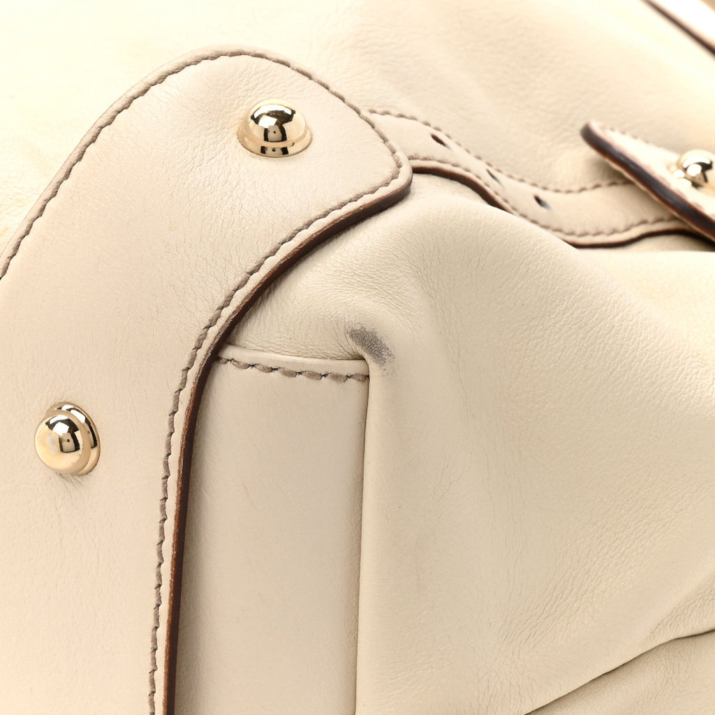 Calfskin Medium Pelham Shoulder Bag Off White