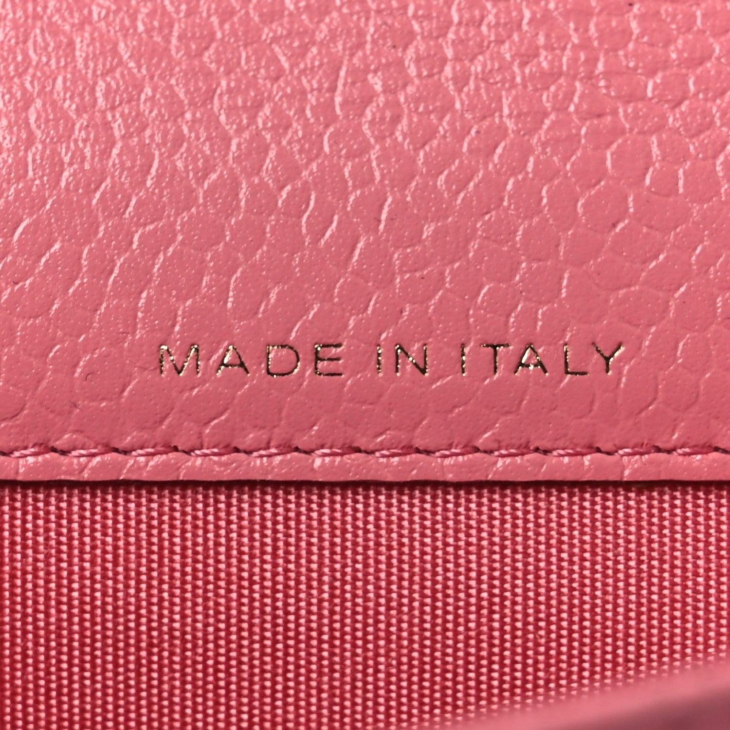 Caviar Camellia Embossed  Holder Wallet Pink