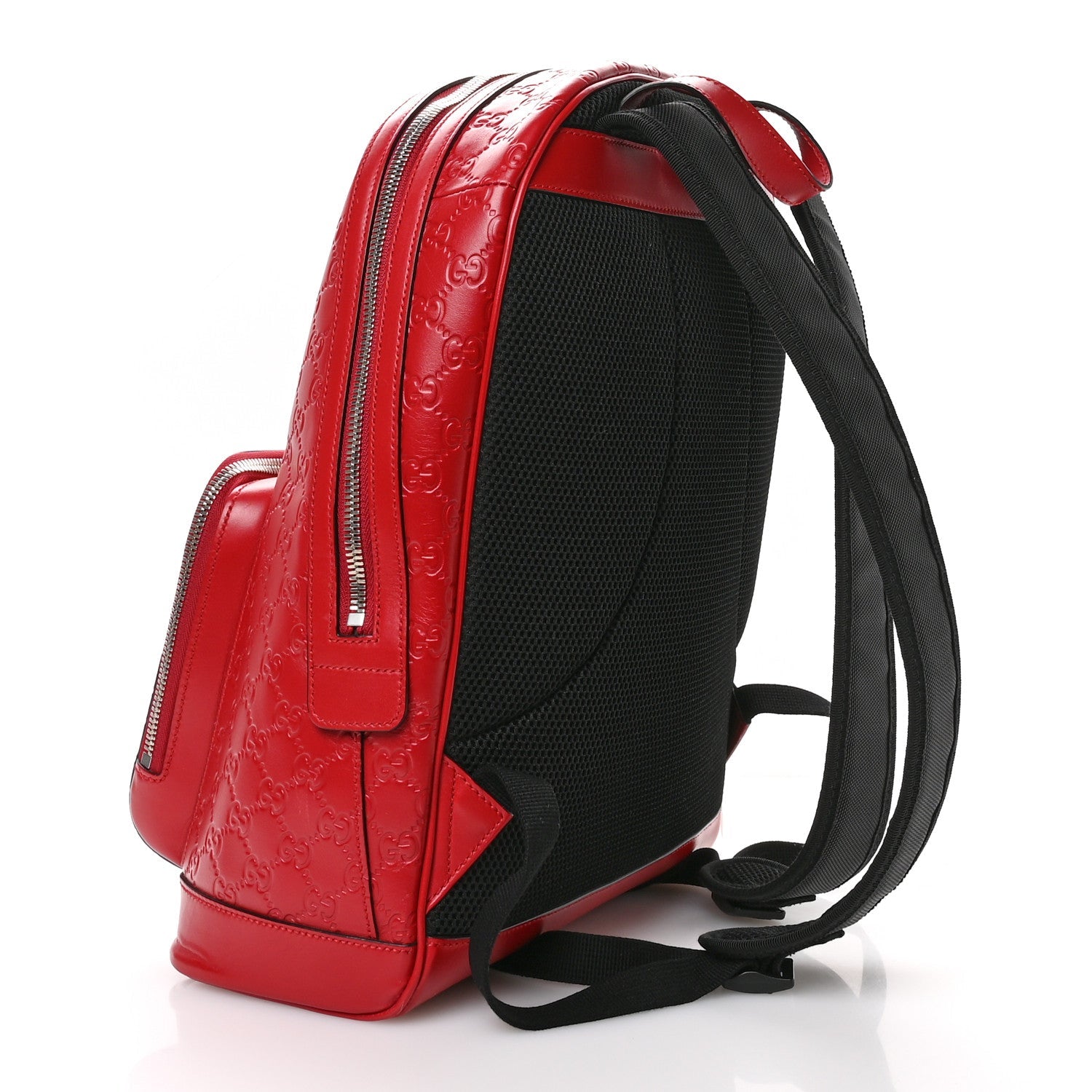 Guccissima Signature Day Backpack Hibiscus Red