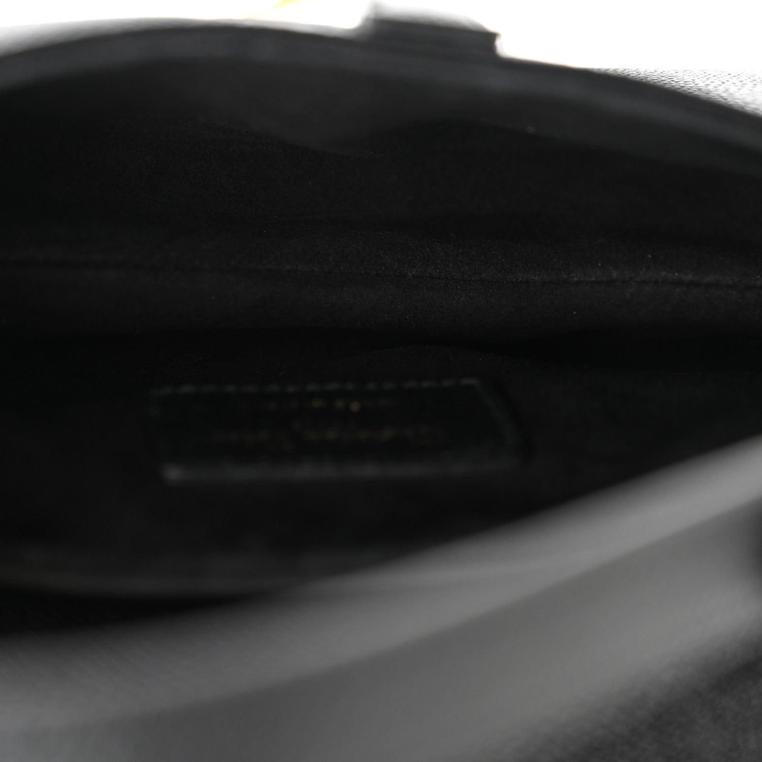 Grained Calfskin Mini Saddle Bag With Strap Black