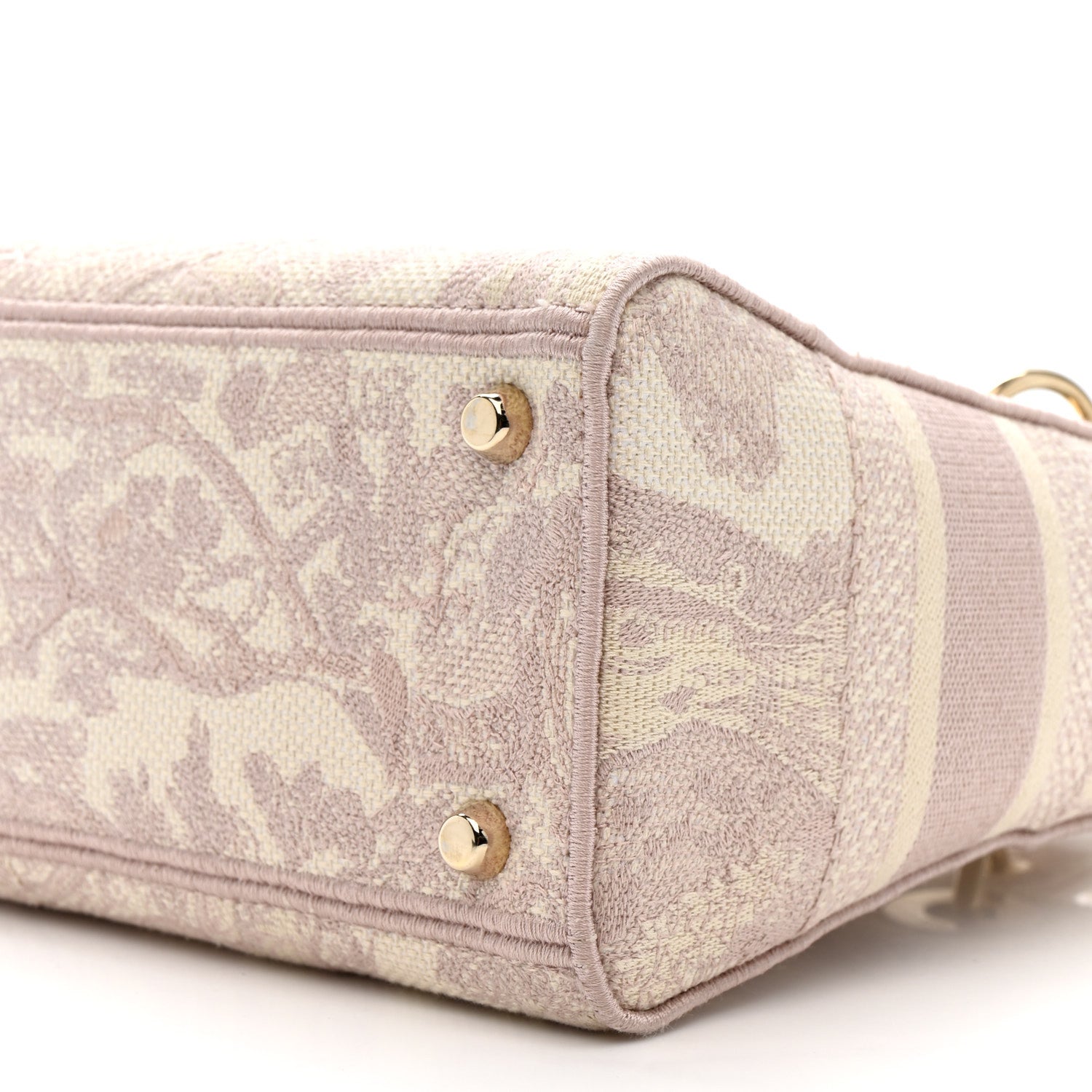 Canvas Toile De Jouy Reverse Embroidered Medium Lady D-Lite Rose