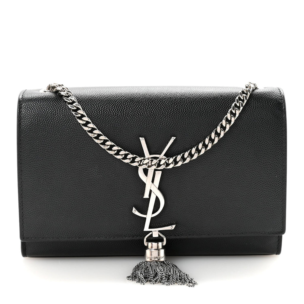 Grain De Poudre Small Classic Monogram Kate Tassel Satchel Black