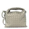Calfskin Intrecciato Mini Hop Travertine
