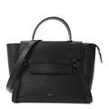 Grained Calfskin Micro Belt Bag Black