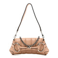 Nappa Vertical Matelasse Small Maxi Horsebit Chain Shoulder Bag Beige