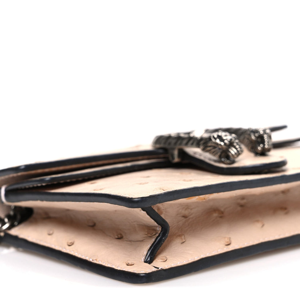 Ostrich Super Mini Dionysus Shoulder Bag Pink