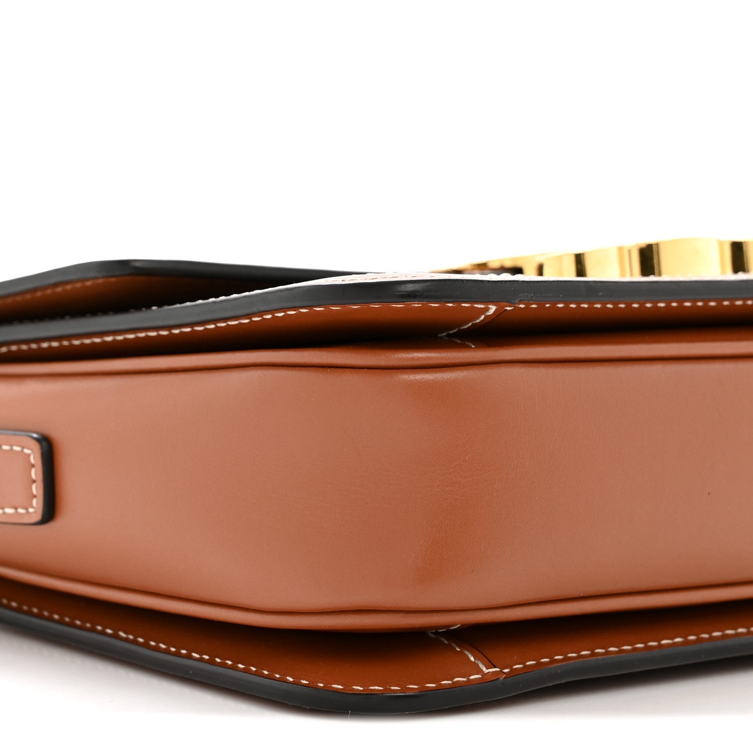 Calfskin Triomphe Canvas Teen Triomphe Bag Tan