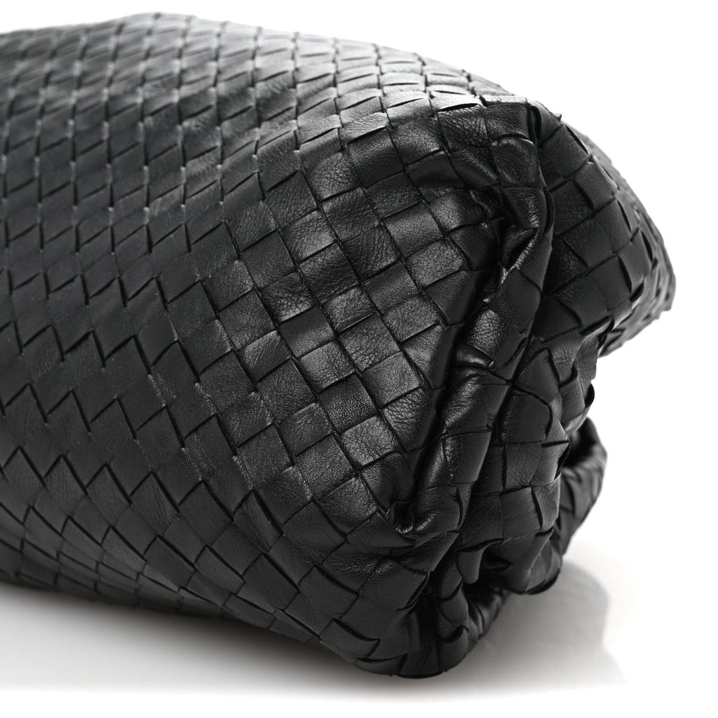 Nappa Maxi Intreccio The Pouch Oversized Clutch Black