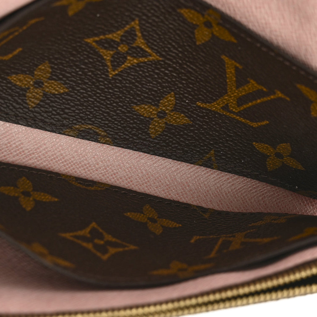 Monogram Emilie Wallet Rose Ballerine