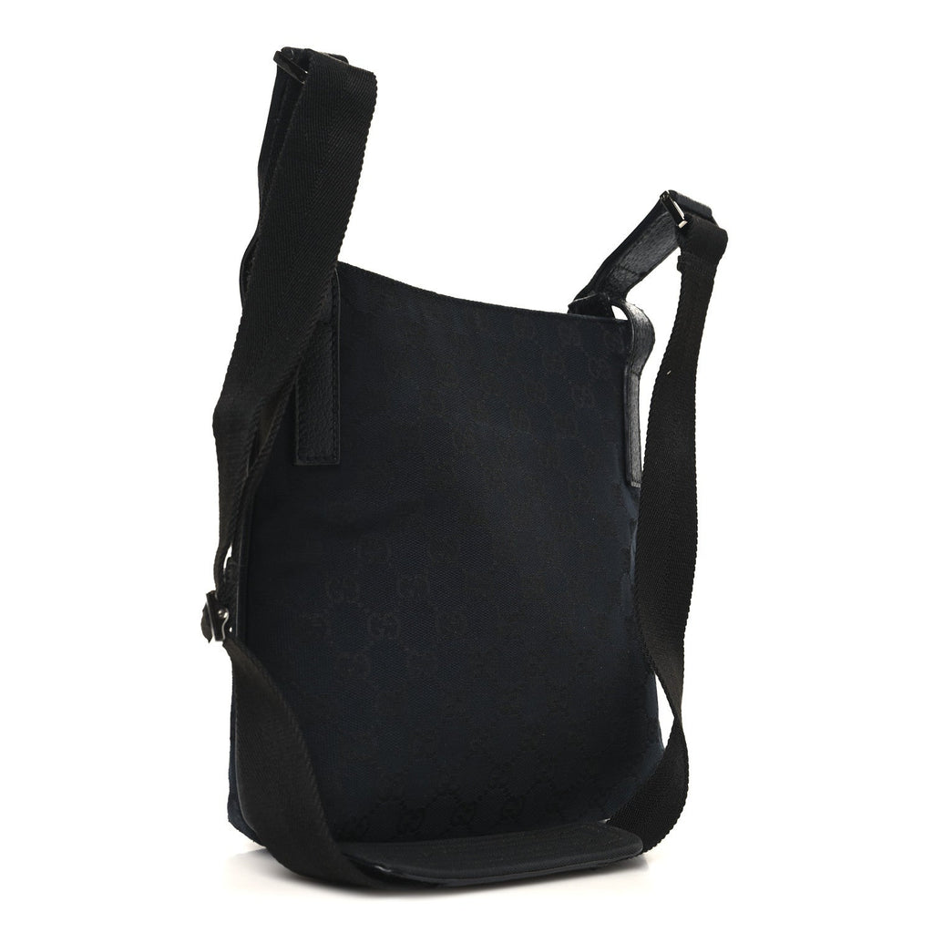 Monogram Flat Messenger Bag Black
