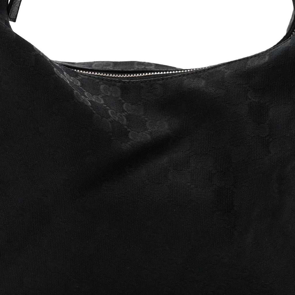 Monogram Medium Horsebit Chain Hobo Black