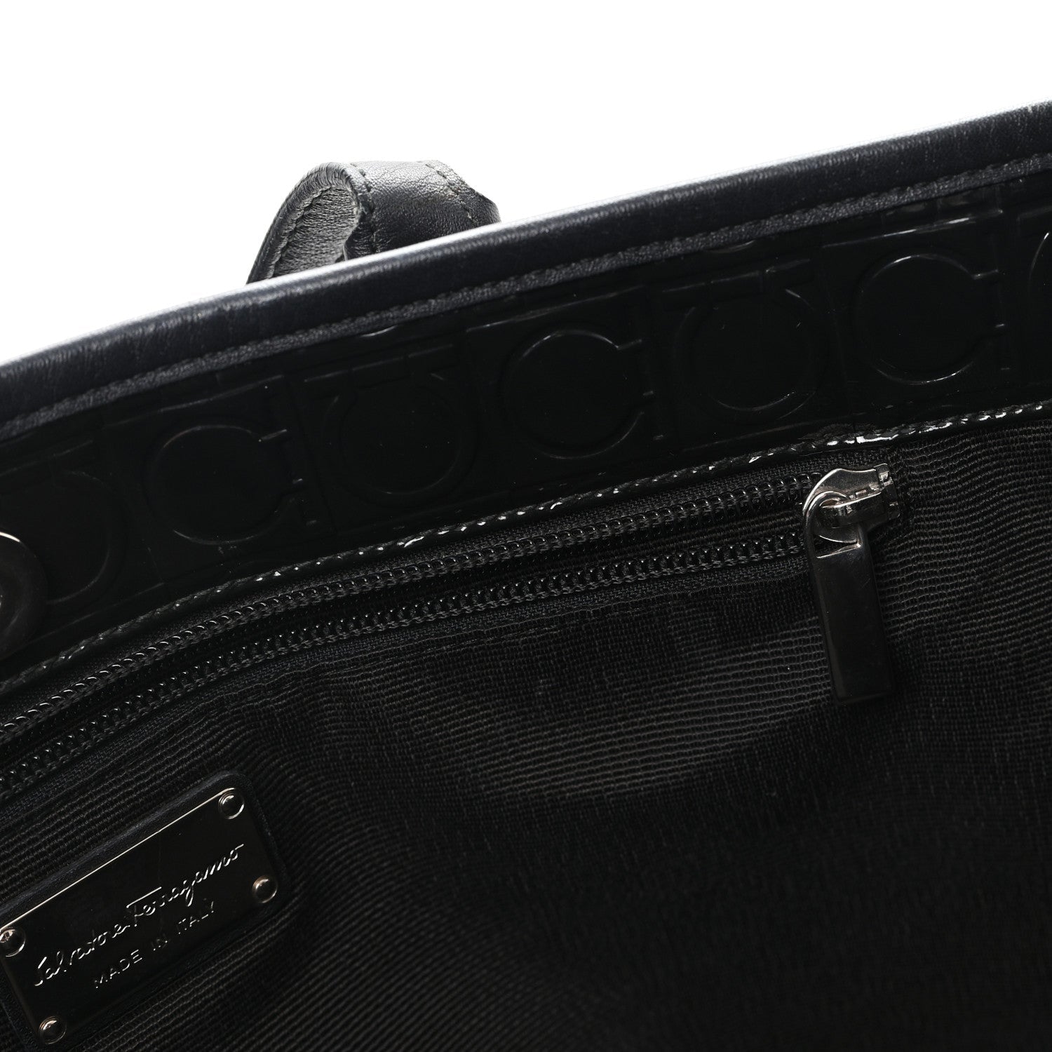 Patent Gancini Embossed Tote Black