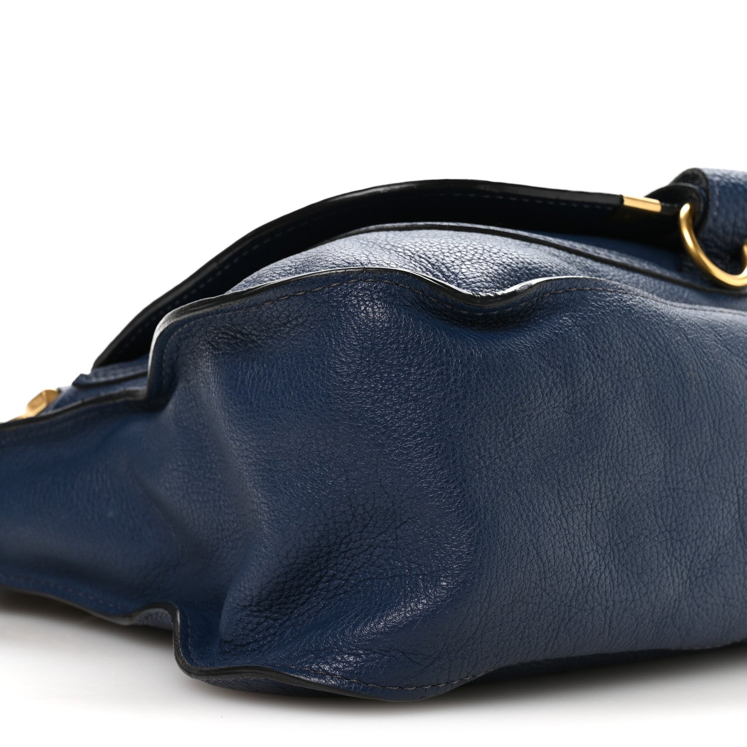 Calfskin Medium Marcie Satchel Royal Navy