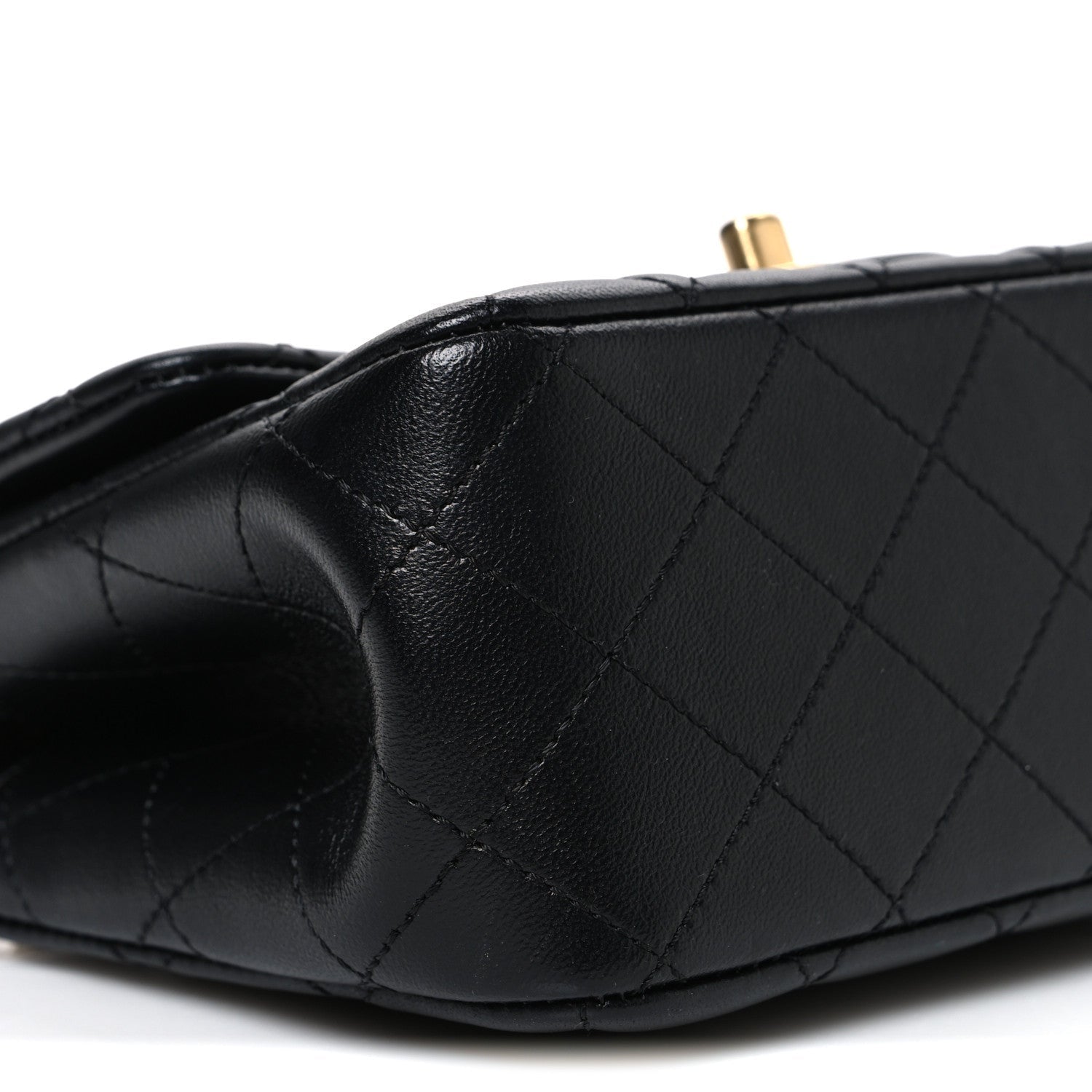 Lambskin Quilted Mini Sweet Camellia Flap Black