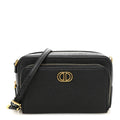 Grained Calfskin Caro Double Pouch Black