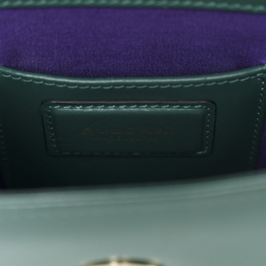 Calfskin Small Serpenti Forever Snake Strap Crossbody Bag Emerald Green