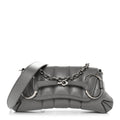 Nappa Vertical Matelasse Small Maxi Horsebit Chain Shoulder Bag Gray