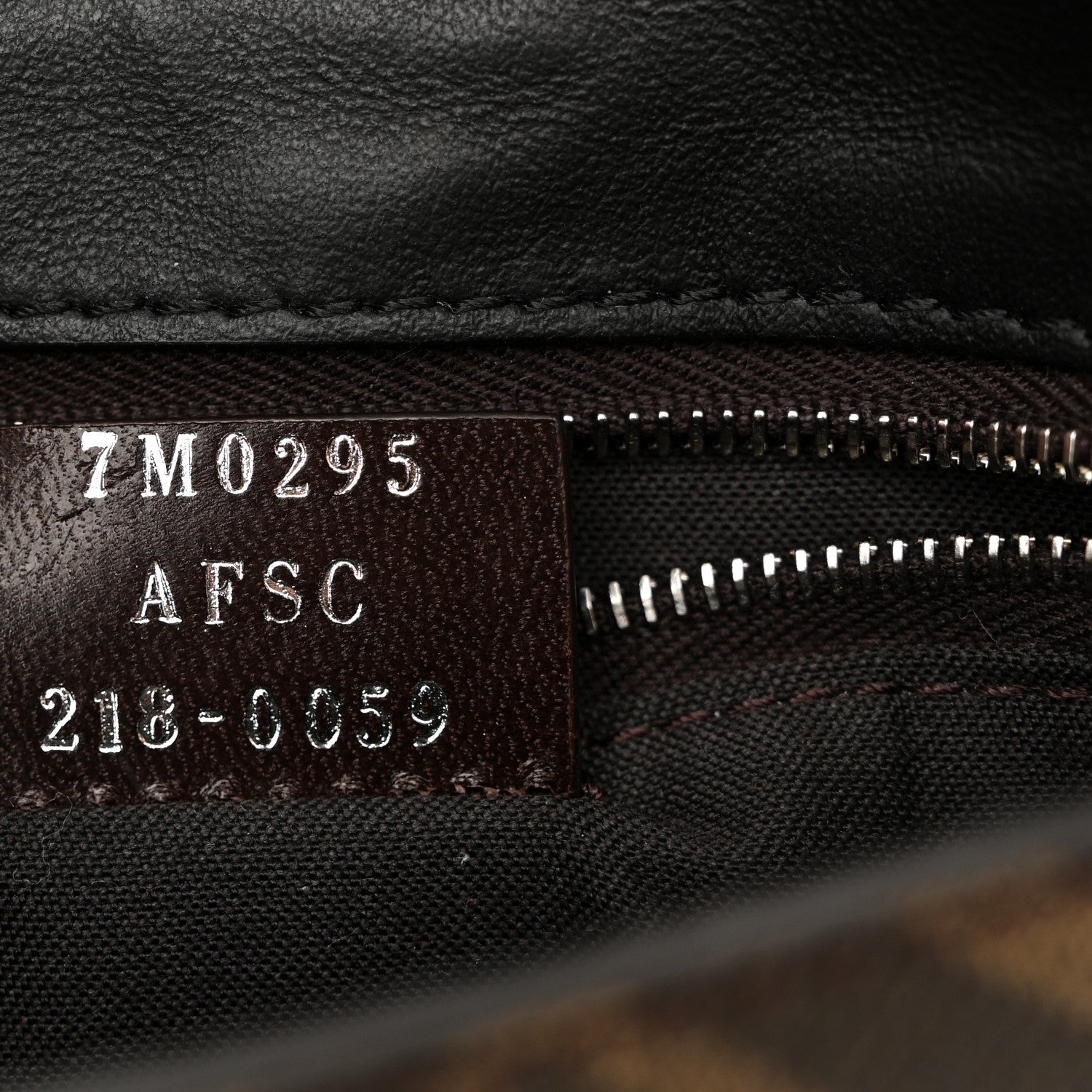Glazed Fabric Cotton Vitello King Aura FF 1974 Baguette Belt Pouch Tobacco Moro Grezzo Cuoio