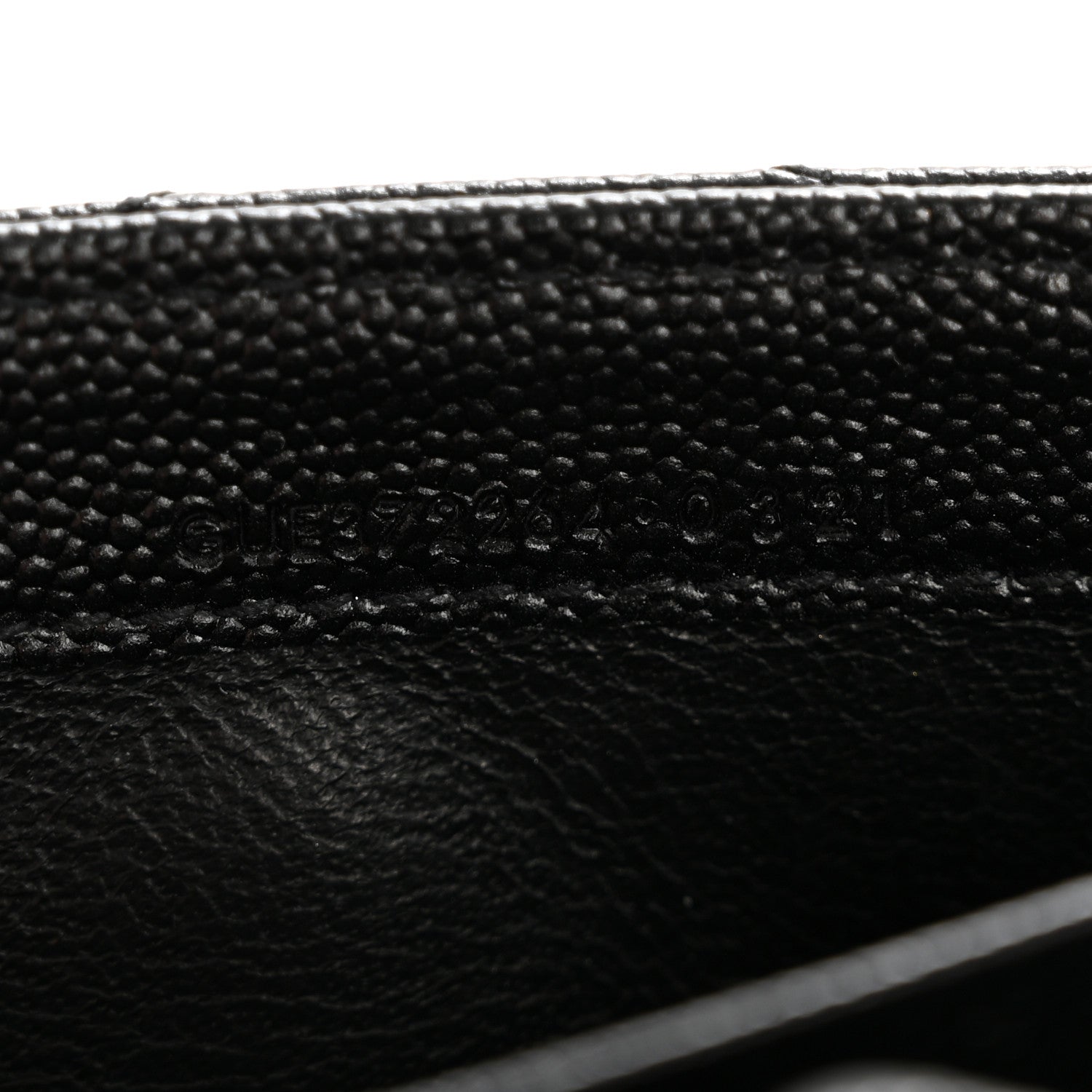 Grain De Poudre Matelasse Chevron Monogram Flap Wallet Black