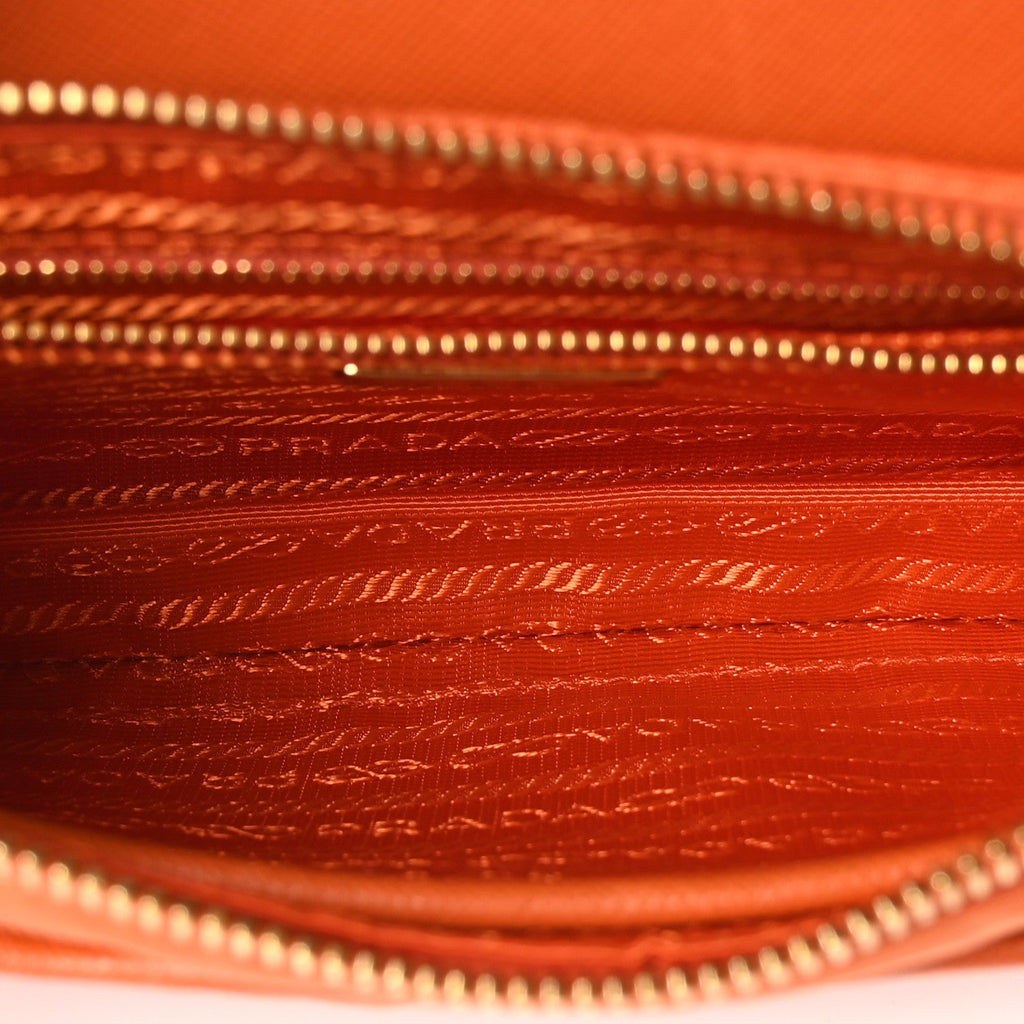 Tessuto Nylon Saffiano Crossbody Bag Papaya