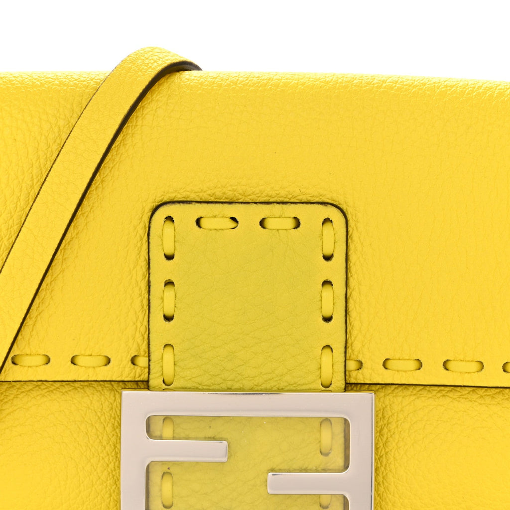 Cuoio Roma Sellerissima Nappa Sintetica Tape Stitch Mini Baguette  Pomelo