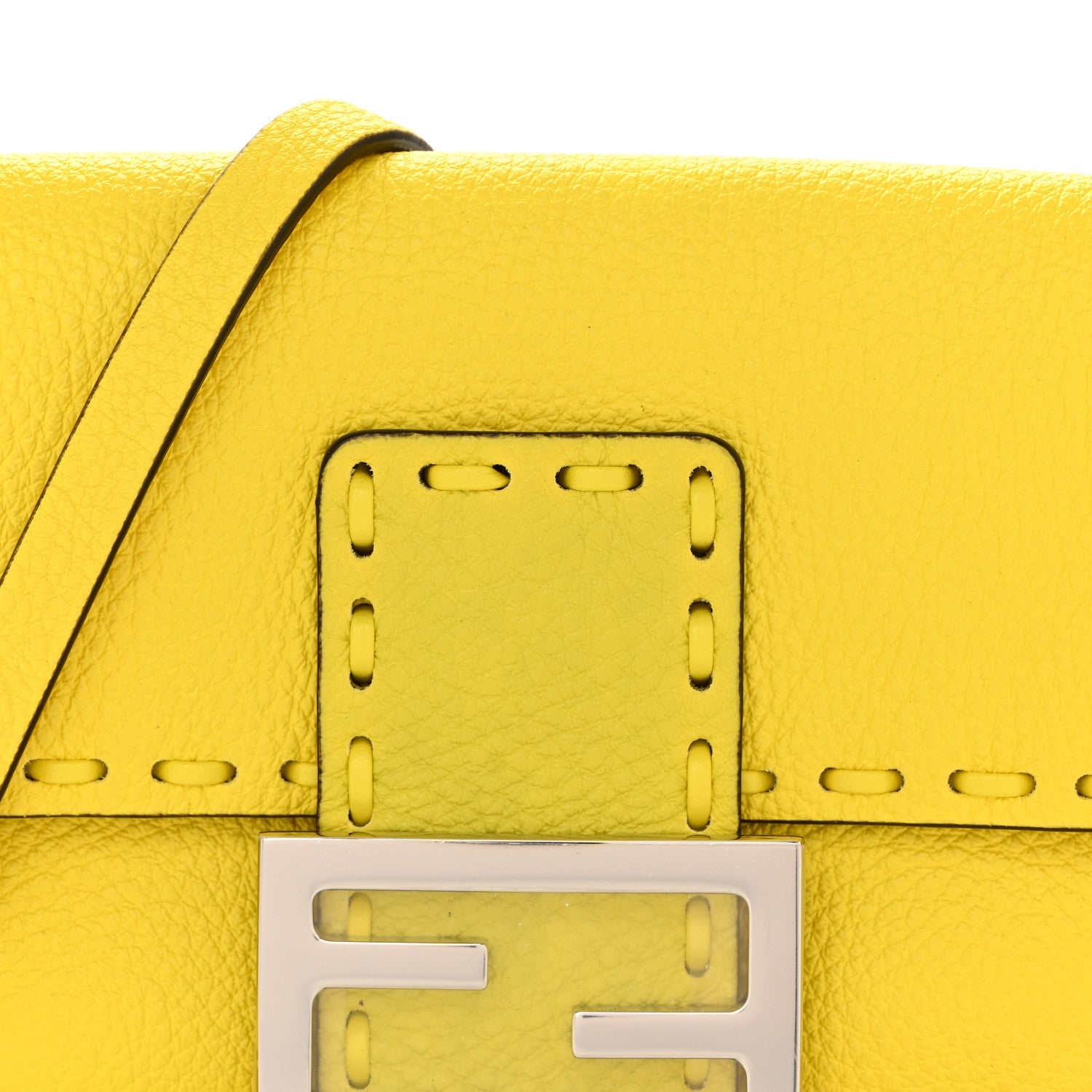 Cuoio Roma Sellerissima Nappa Sintetica Tape Stitch Mini Baguette  Pomelo