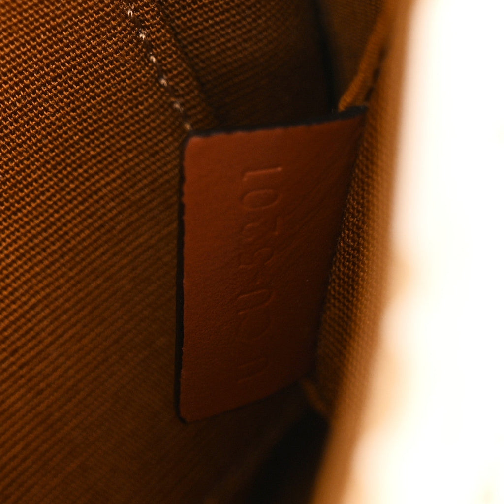 Triomphe Canvas Calfskin Mini Besace Bag White