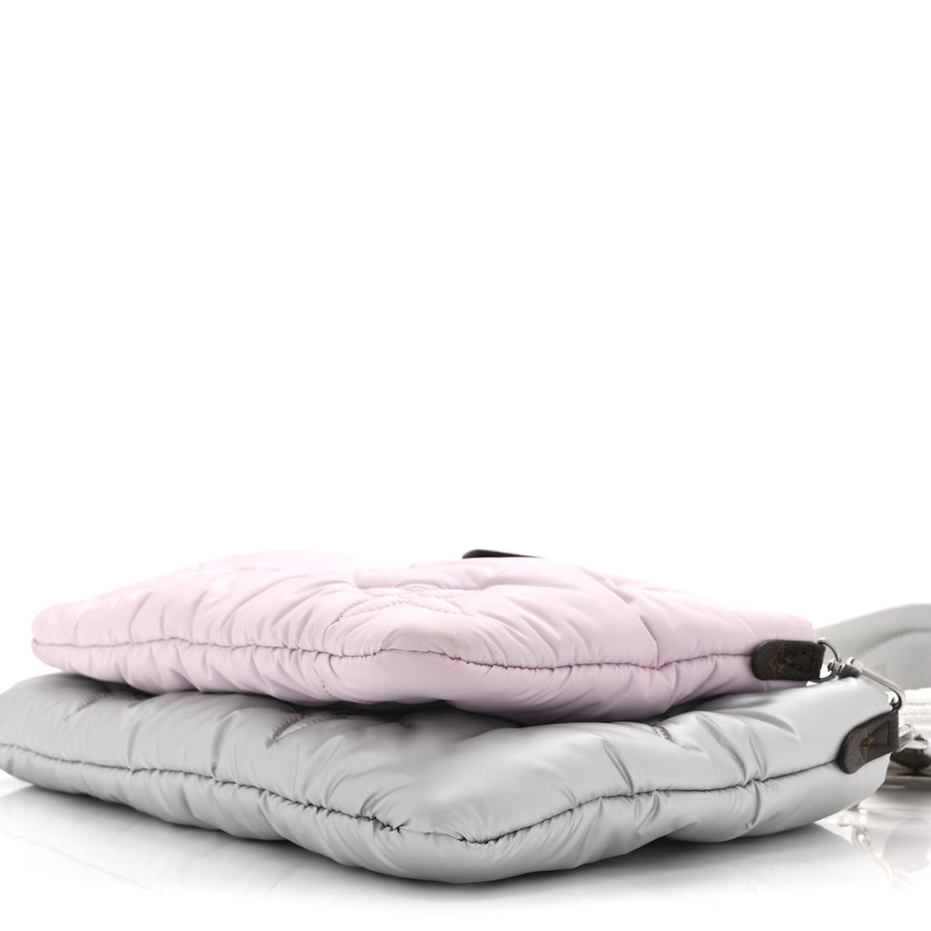 Econyl Monogram Pillow Maxi Multi Pochette Accessories Silver Pale Pink