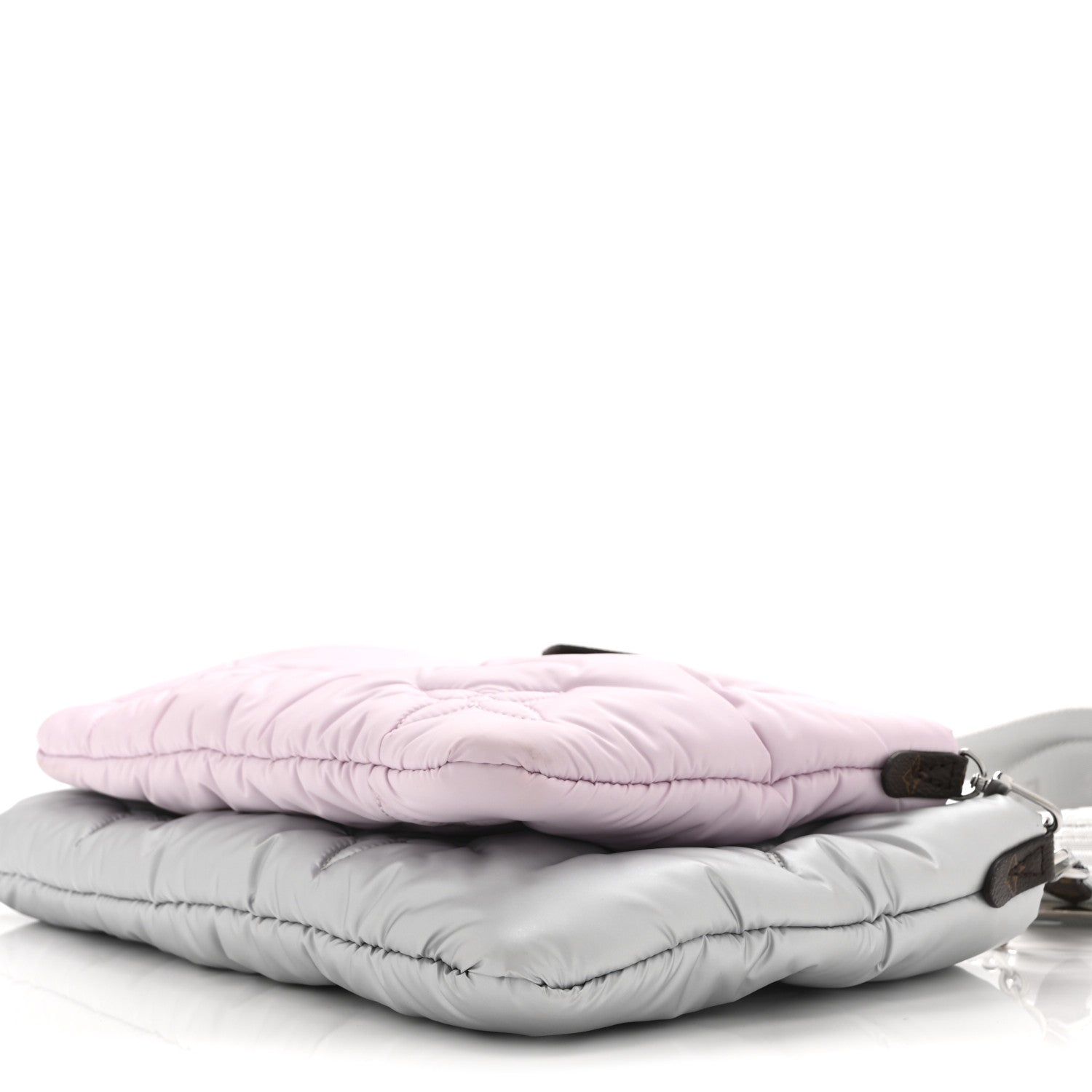 Econyl Monogram Pillow Maxi Multi Pochette Accessories Silver Pale Pink
