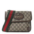 GG Supreme Monogram Web Small Neo Vintage Double Flap Messenger Bag Beige New Acero