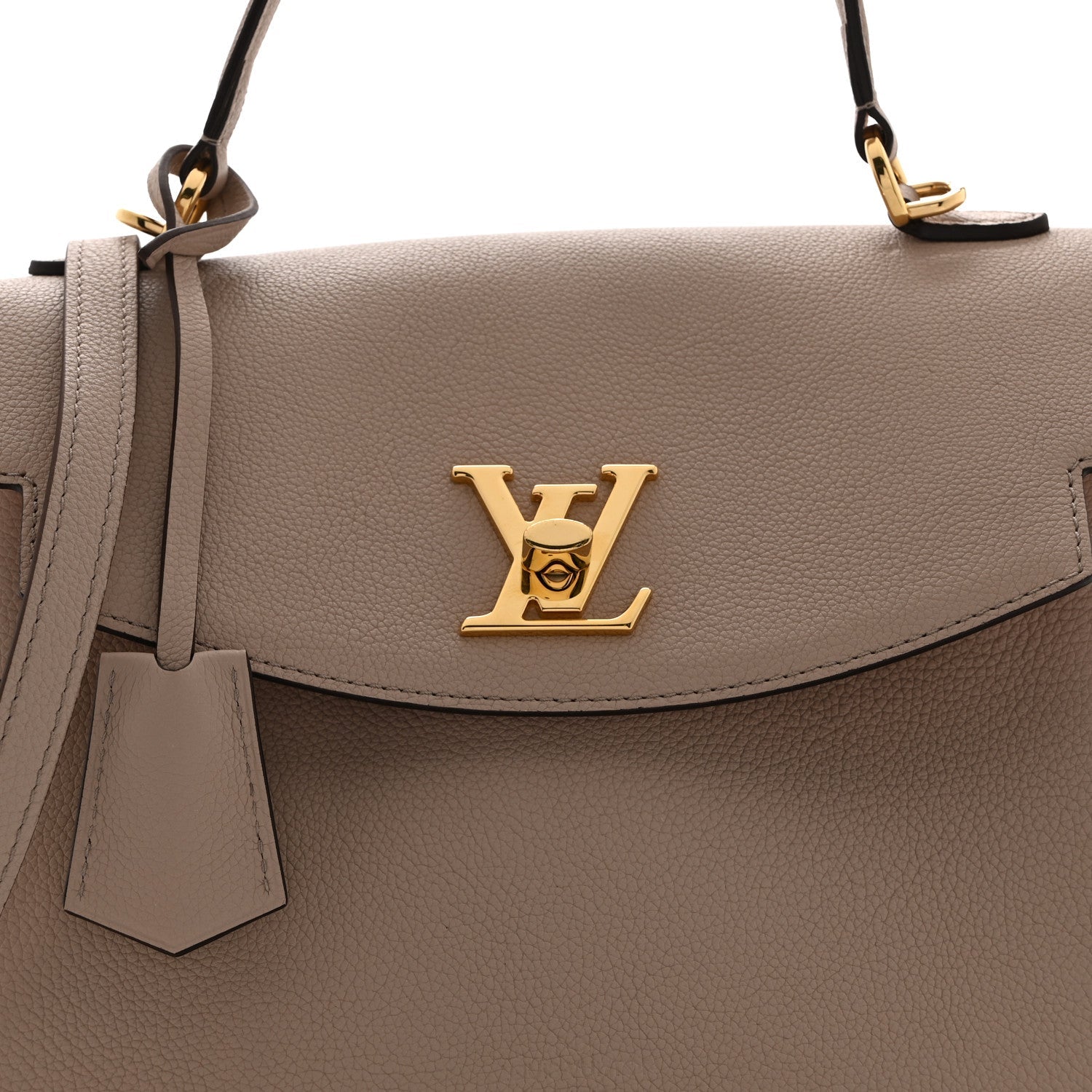 Soft Calfskin Lockme Ever MM Greige