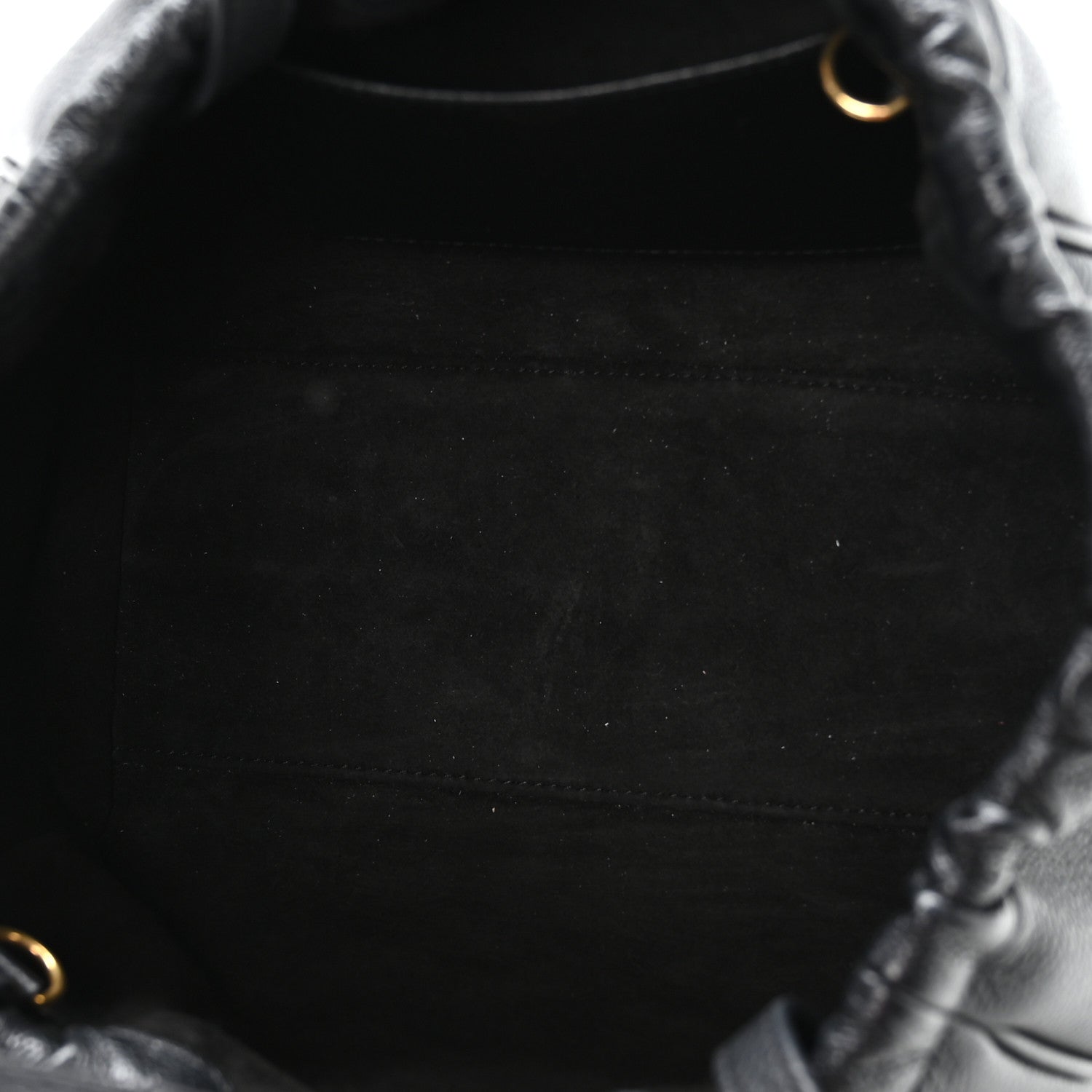 Calfskin Cuir Small Triomphe Cabas Drawstring Black