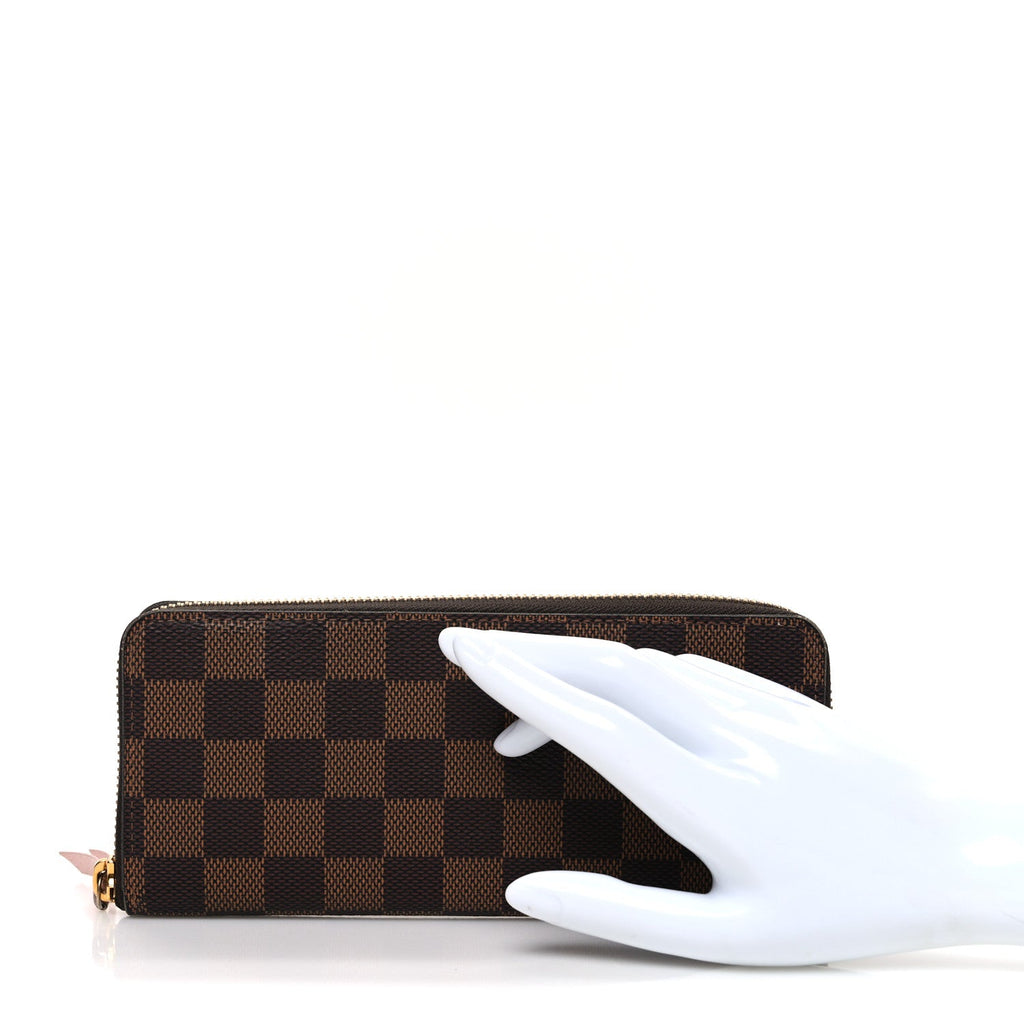 Damier Ebene Clemence Wallet Rose Ballerine