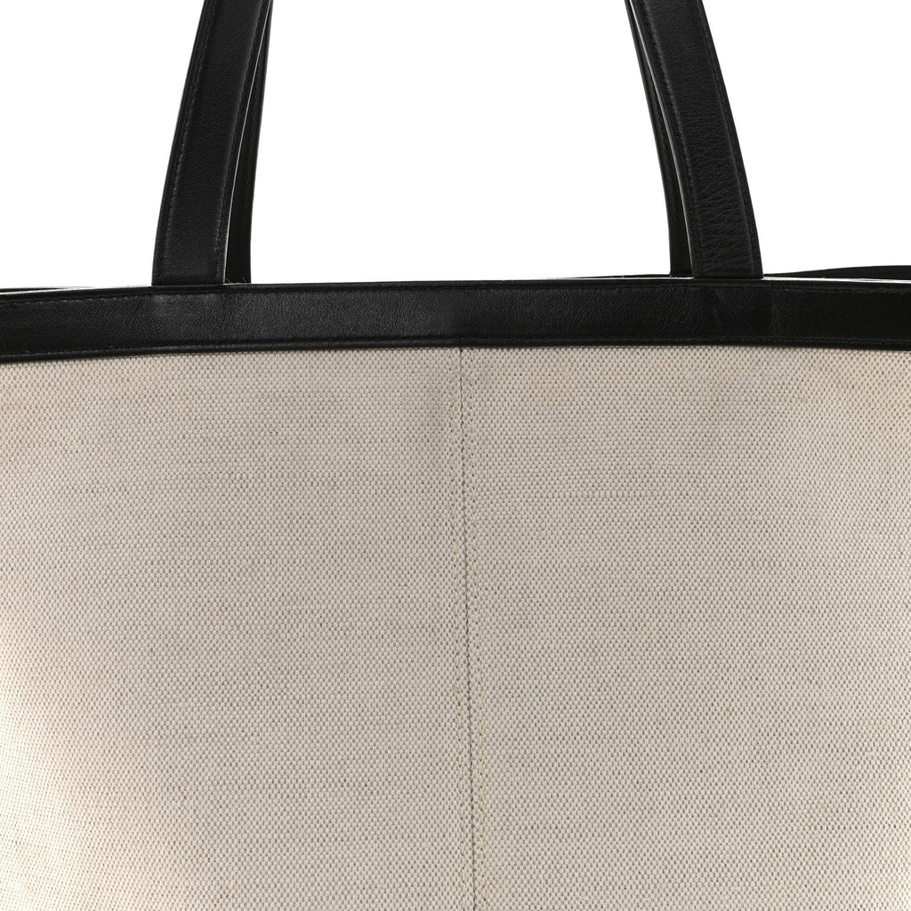 Canvas Mix Nappa Intrecciato Medium Flip Flap Tote Natural Fondant