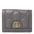 Calfskin GG Matelasse  Case Wallet Grey