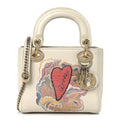 Calfskin Niki De Saint Phalle Dioramour Mini Supple Lady Dior White Multicolor