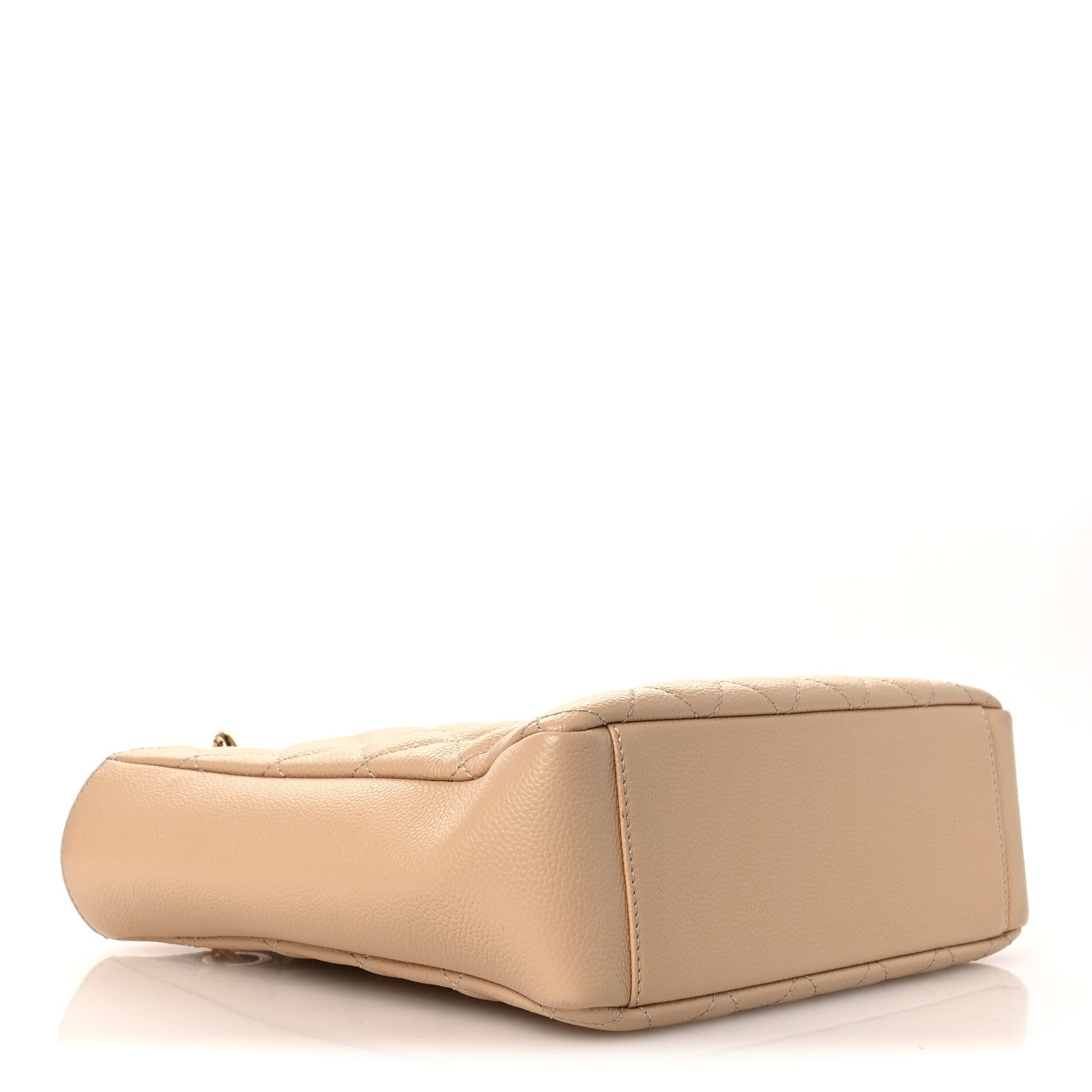 Caviar Quilted Petit Shopping Tote PST Beige Clair