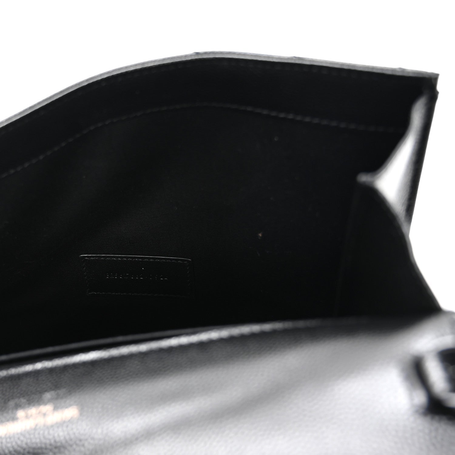 Grain De Poudre Matelasse Chevron Monogram Monochrome Envelope Clutch Black