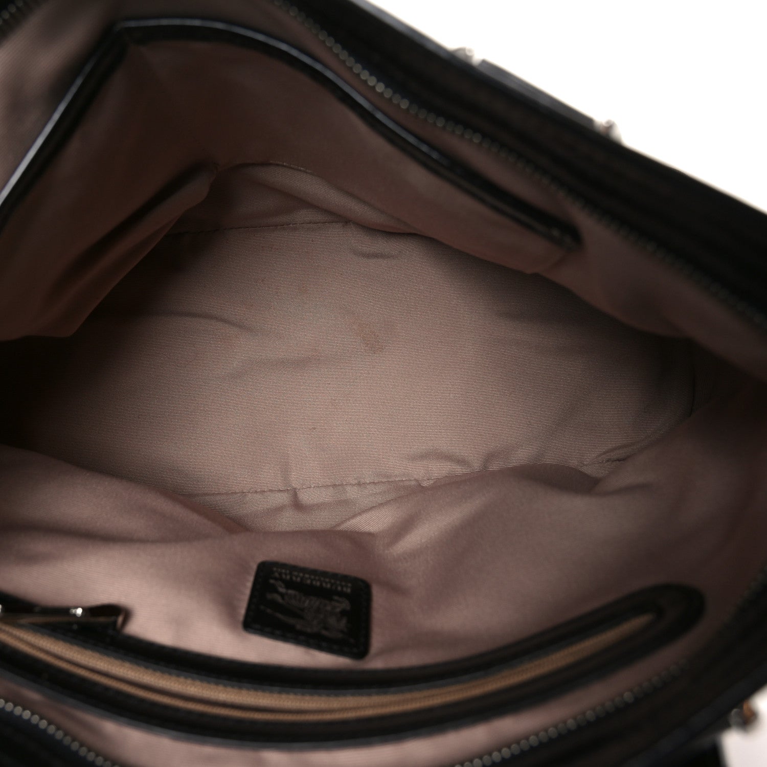 Metallic Calfskin Nova Check Small Nickie Tote Black