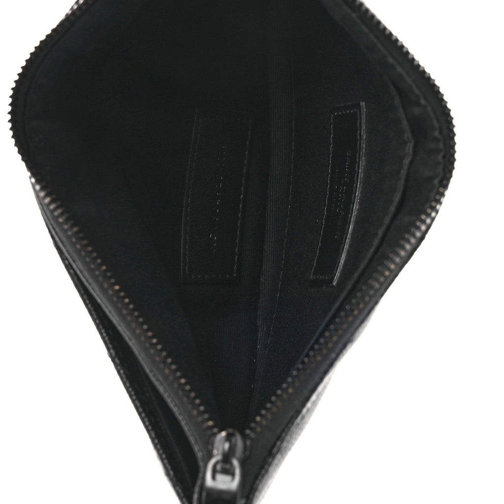 Grain De Poudre Chevron Monogram Bill Pouch Black
