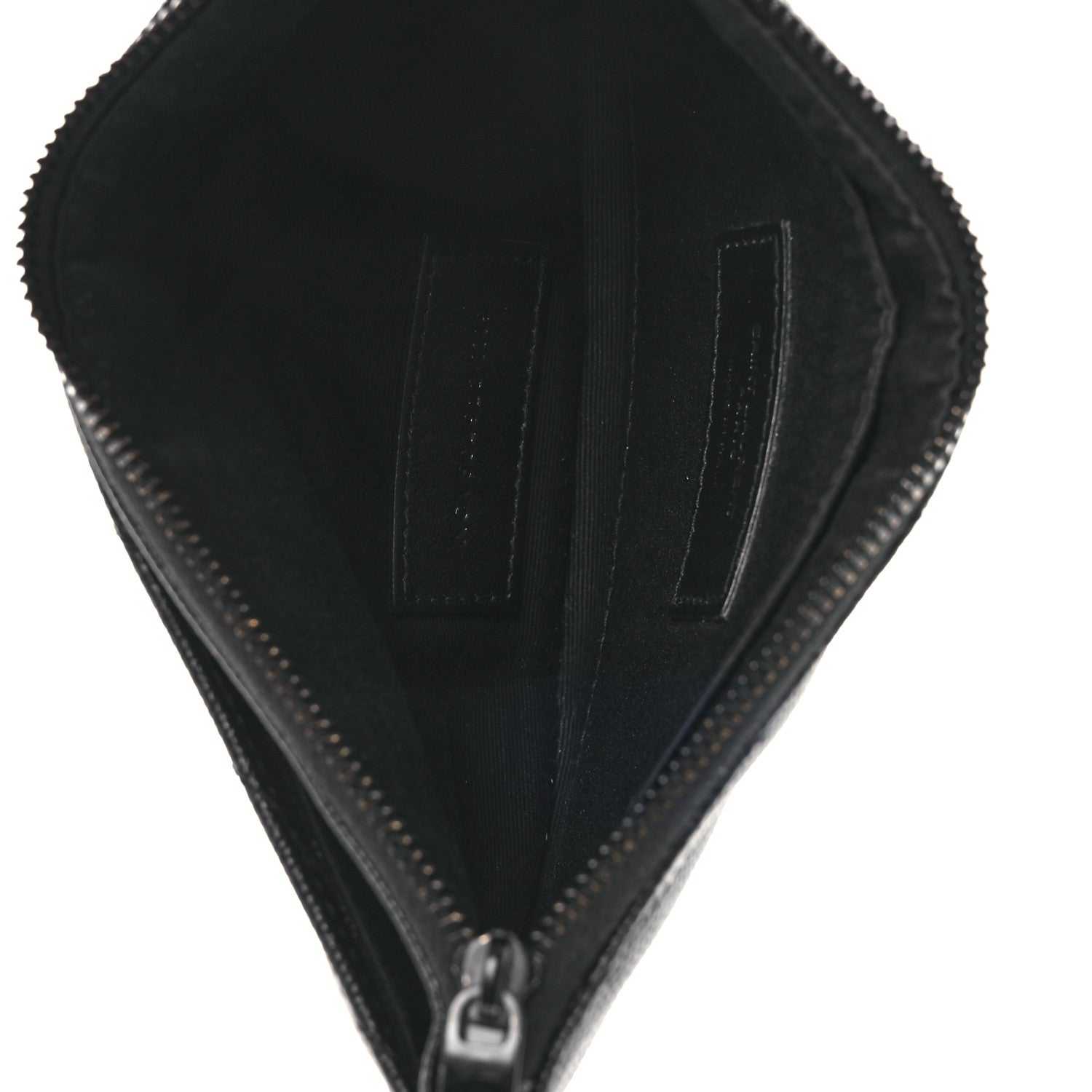 Grain De Poudre Chevron Monogram Bill Pouch Black